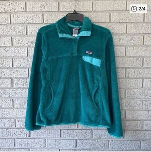 Patagonia Teal Blue Fleece Pullover